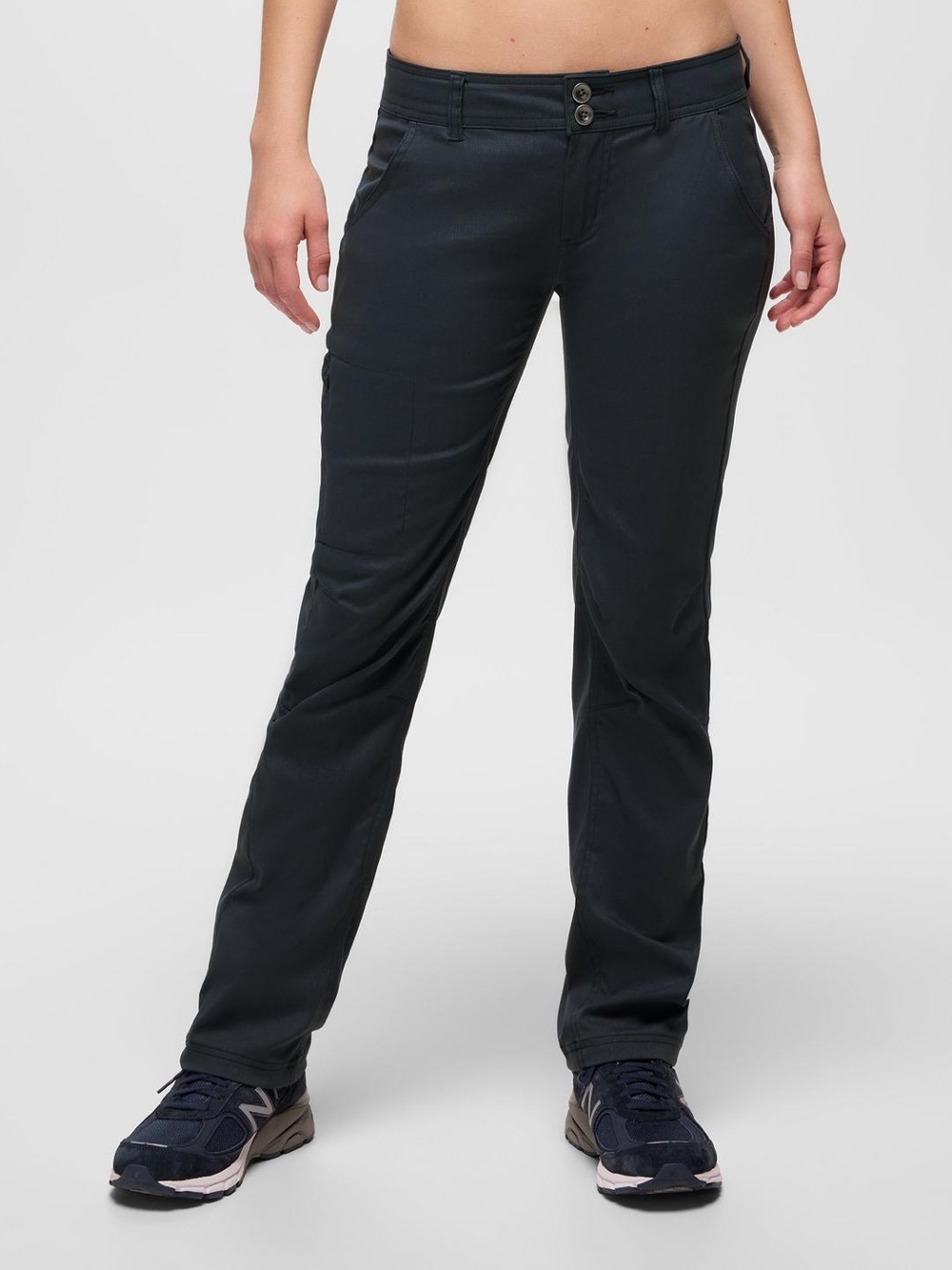 Prana Halle Straight Stormy Blue Low Rise Pants Size 4 Short Inseam Zion Fabric